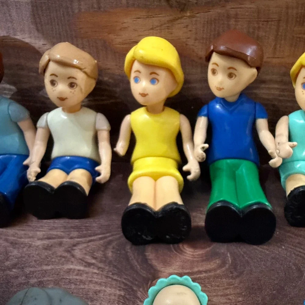 Fisher Price Little People Dollhouse Figures Lot Horse Cat Babies 11pc Vintage